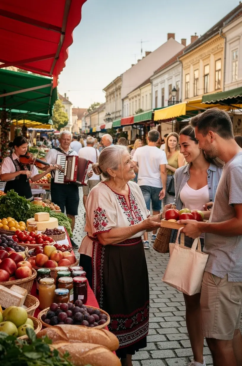 Persoană explicând informații utile și practice în fața unui grup, simbolizând educația și schimbul de cunoștințe locale.